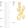 Thumbnail Image 1 of 10K Solid Gold Diamond Cut Script Letter H Charm
