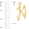 Thumbnail Image 1 of 10K Solid Gold Diamond Cut Script Letter N Charm