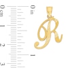 Thumbnail Image 1 of 10K Solid Gold Diamond Cut Script Letter R Charm