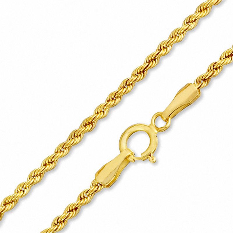 10K Hollow Gold Rope Chain - 18"