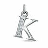 Thumbnail Image 0 of Cubic Zirconia Small Initial "K" Charm in Sterling Silver