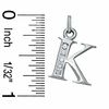 Thumbnail Image 1 of Cubic Zirconia Small Initial "K" Charm in Sterling Silver