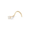 Thumbnail Image 0 of 14K Semi-Solid Gold Diamond Accent Nose Stud - 22G