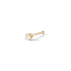 Thumbnail Image 0 of 14K Solid Gold Diamond Accent Nose Stud - 22G 3/8"