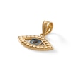 Thumbnail Image 1 of Diamond-Cut Evil Eye with Black Enamel Charm in 10K Solid Gold