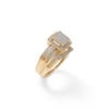 Thumbnail Image 1 of 3/8 CT. T.W. Square Composite Diamond Frame Multi-Row Bridal Set in 10K Gold