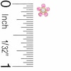Thumbnail Image 1 of Child's Pink Crystal Flower Stud Earrings in 10K Gold