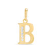 Thumbnail Image 0 of Cubic Zirconia "B" Initial Necklace Charm in 10K Solid Gold