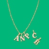 Thumbnail Image 1 of Cubic Zirconia "B" Initial Necklace Charm in 10K Solid Gold