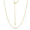 Thumbnail Image 0 of Made in Italy Child's 025 Gauge Hammered Forzentina Cable Chain Necklace in 10K Solid Gold - 15"