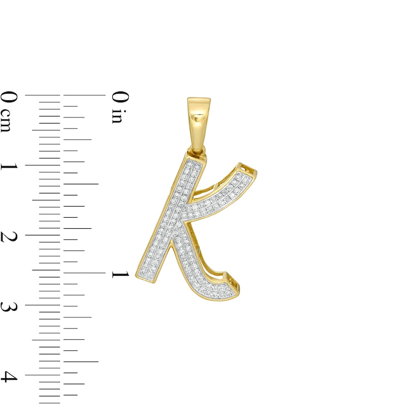 1/6 CT. T.W. Diamond "K" Initial Necklace Charm in 10K Gold