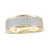 Thumbnail Image 0 of 1/3 CT. T.W. Diamond Multi-Row Stepped Edge Band in 10K Gold
