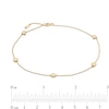 Thumbnail Image 1 of 10K Gold CZ Hearts Anklet