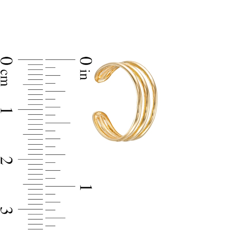 Main Image 2 of Adjustable Triple Row Split Shank Toe Ring in 10K Gold