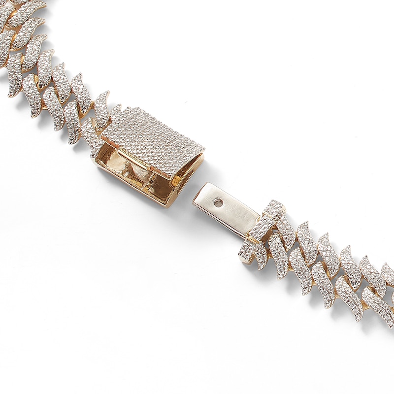 1 CT. T.W. Composite Diamond Spiked Line Bracelet in Sterling Silver with 14K Gold Plate – 8.5"