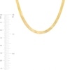 Thumbnail Image 1 of Made in Italy 4mm Herringbone Chain Necklace in 10K Solid Gold - 16" + 1"