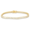 Thumbnail Image 1 of Cubic Zirconia Tennis Bracelet in Sterling Silver with 14K Gold Plate - 7.25"