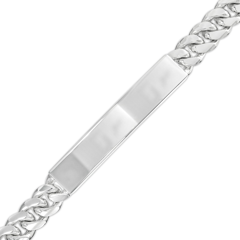 Made in Italy 7.2mm Cuban Chain ID Bracelet in Solid Sterling Silver - 9"