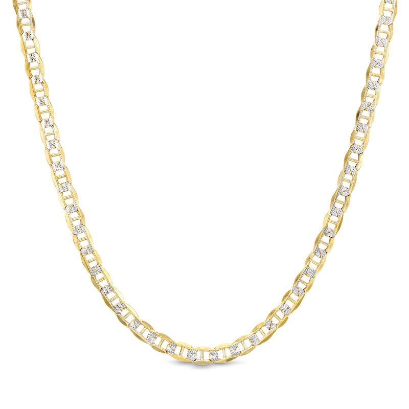 ​​​​​​​Made in Italy Diamond-Cut Mariner Chain Necklace in 10K Semi-Solid Gold - 22"