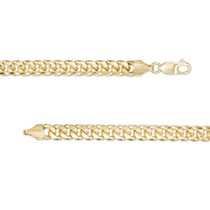 6.8mm Miami Curb Chain Necklace in 10K Semi-Solid Gold - 18"