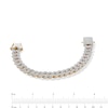 Thumbnail Image 2 of 14K Gold Plated 1 CT. T.W. Diamond Angular Curb Link Bracelet