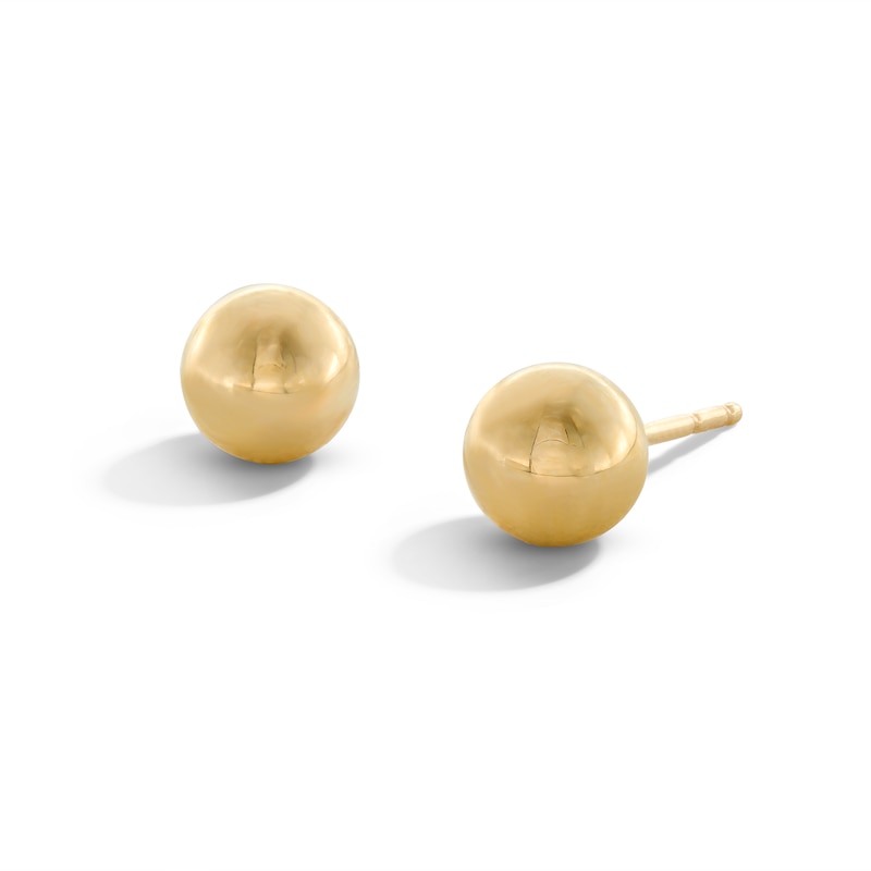 6mm Ball Stud Earrings in 10K Gold