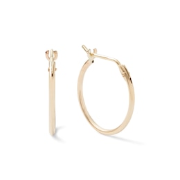 10K Gold 14mm Hoop Earrings