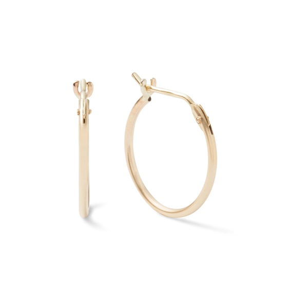 10K Semi-Solid Gold Hoops