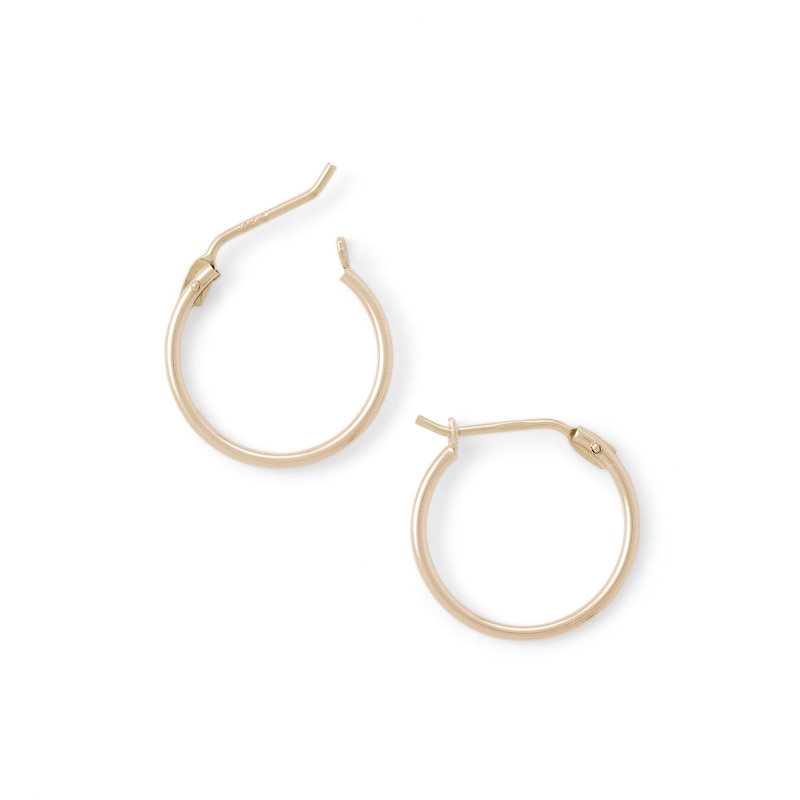 Main Image 2 of 10K Semi-Solid Gold Hoops