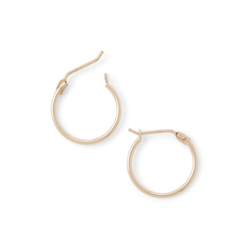 10K Semi-Solid Gold Hoops