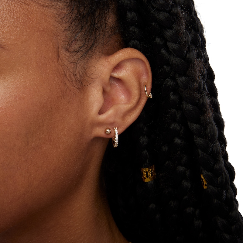 Main Image 3 of 10K Gold 4mm Ball Stud Earrings