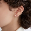 Thumbnail Image 2 of 5mm Freshwater Cultured Pearl Stud Earrings in 10K Gold