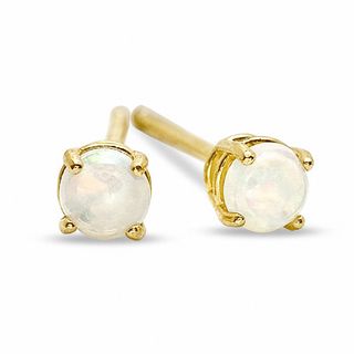 3mm Opal Stud Earrings in 14K Gold