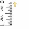 Child's Cross Stud Earrings in 14K Gold