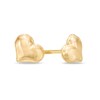 Child's Puffy Heart Stud Earrings in 10K Gold