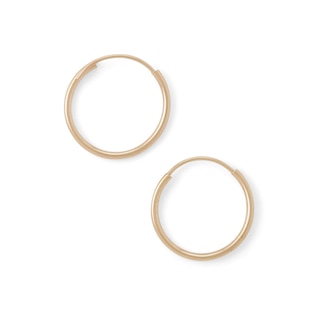 10K Gold Continuous Hoops