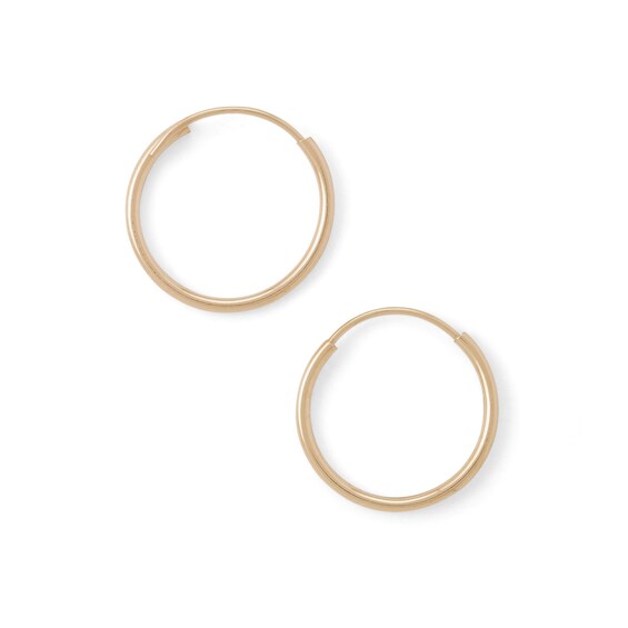 10K Gold Continuous Hoops