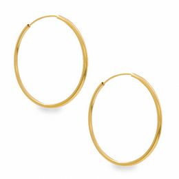 10K Gold 20mm Continuous Hoop Earrings
