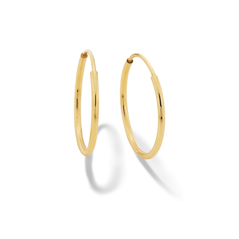 10K Gold Continuous Hoops