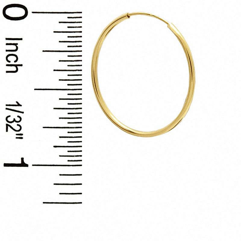 10K Gold Continuous Hoops