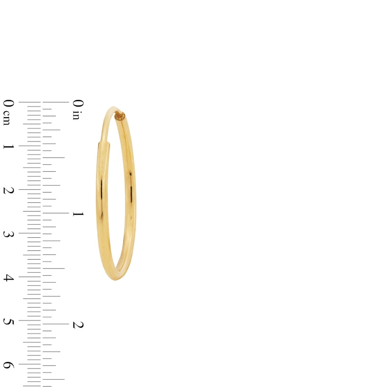 10K Gold Continuous Hoops