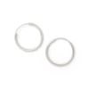 Thumbnail Image 2 of 10K White Gold Continuous Hoop Earrings