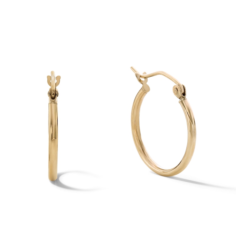 Main Image 1 of 10K Gold 17.5mm Hoop Earrings