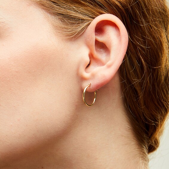 10K Gold 17.5mm Hoop Earrings