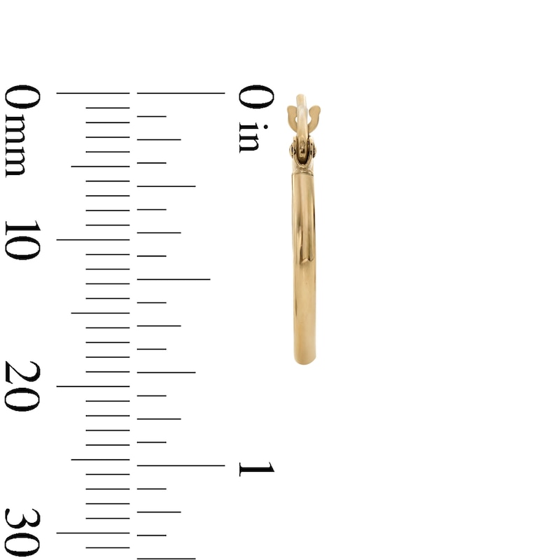 Main Image 3 of 10K Gold 17.5mm Hoop Earrings