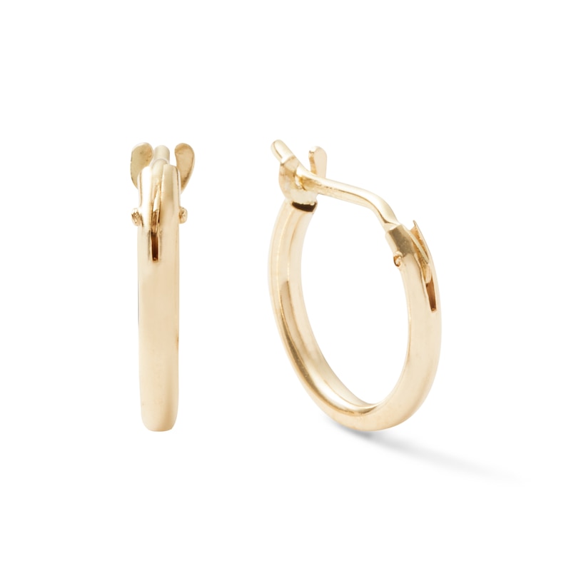 10K Semi-Solid Gold Hoops