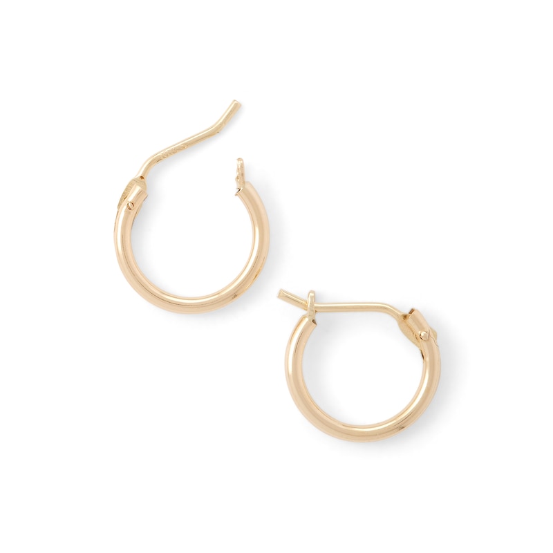 Main Image 2 of 10K Semi-Solid Gold Hoops