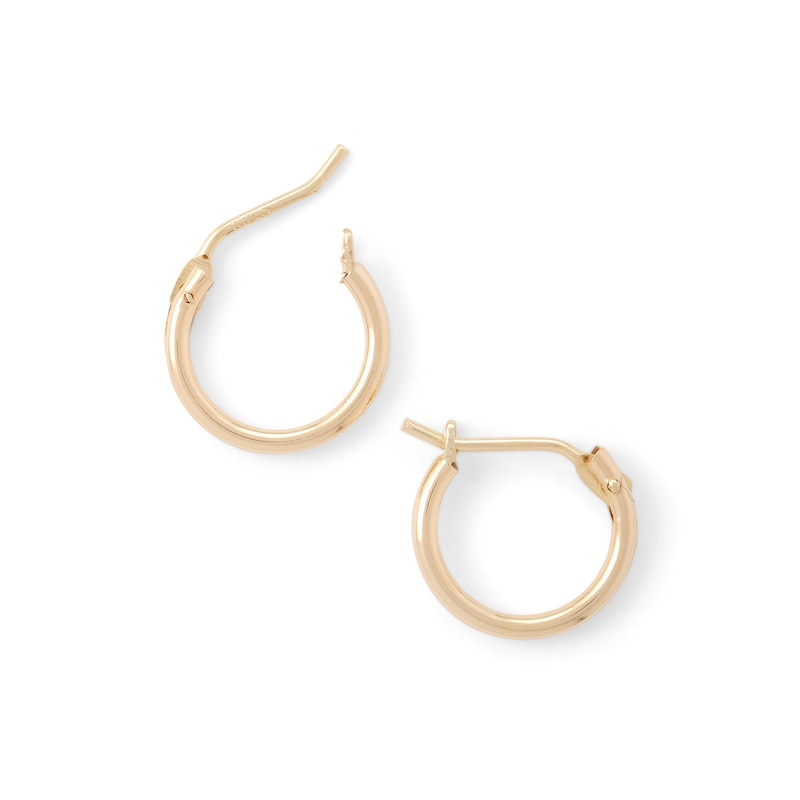 10K Semi-Solid Gold Hoops