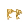 Child's Dolphin Stud Earrings in 10K Gold