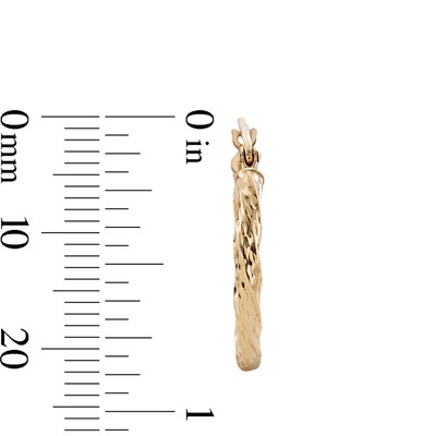 10K Hollow Gold Twisted Hoops